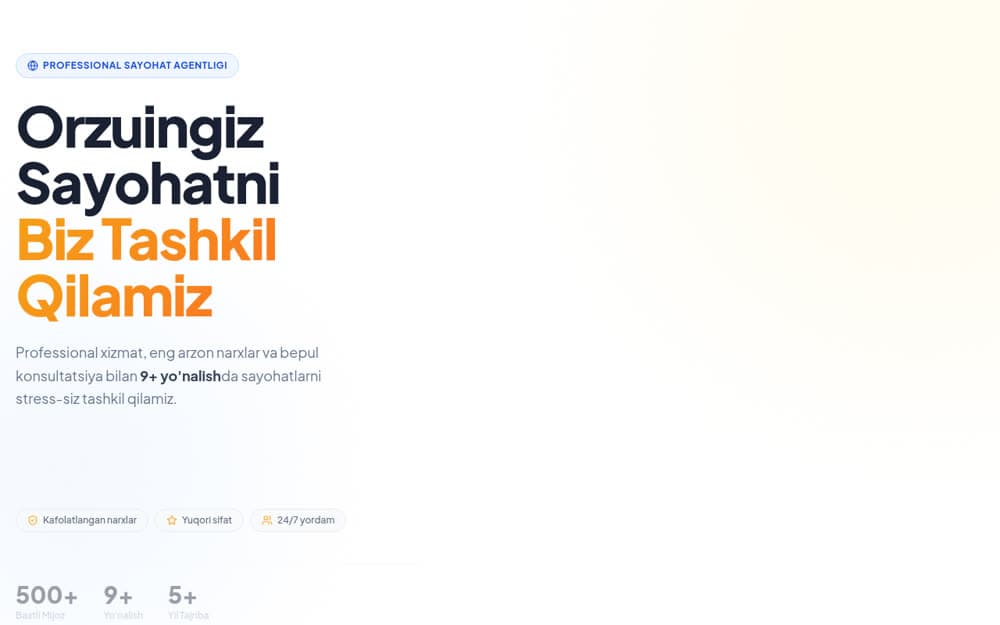 Sayohat va aviabilet sayti