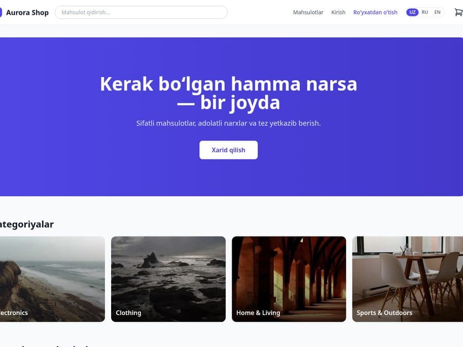 E-commerce / Onlayn do'kon